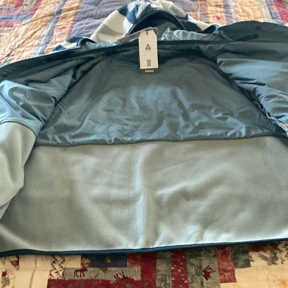 Ascend women’s XL hooded jacket outdoors hiking green peaks nylon fleece - Picture 11 of 11